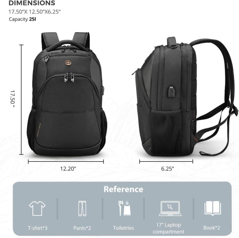 Laptop Backpacks | Design Travel Laptop Backpack, College Laptops Backpack With Usb Charging Port Gift For Men & Women Fits 17 Inch Notebook (Andwil Sd1670) Backpacks Laptop Backpacks