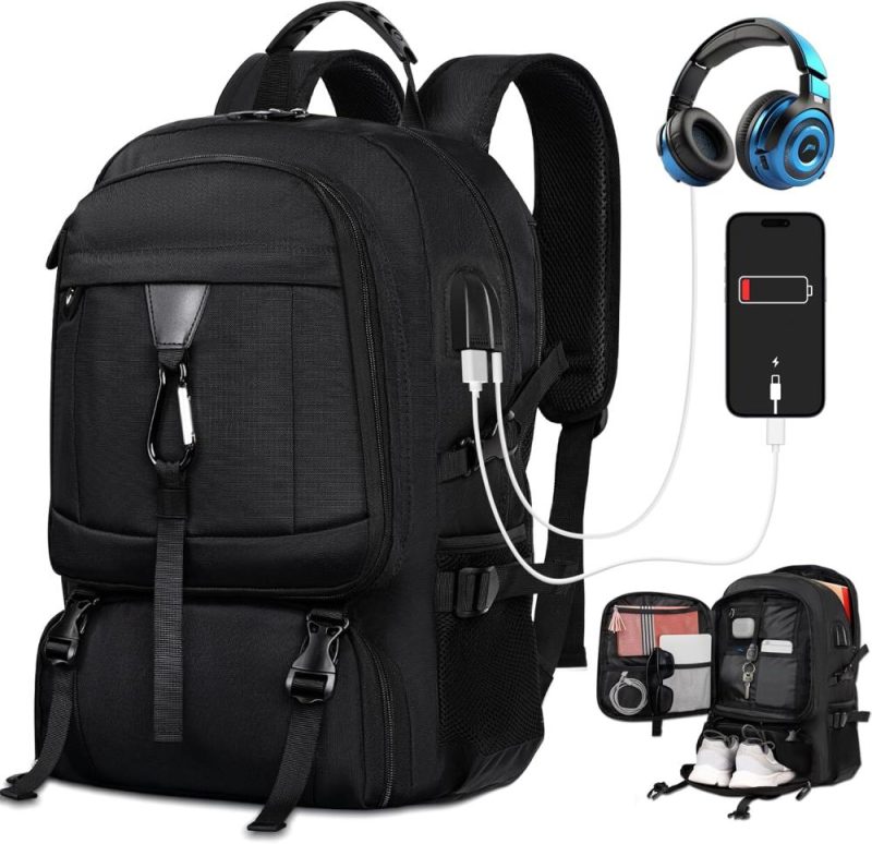 Laptop Backpacks | Extra Large Backpack, Travel Business Laptop Backpack With Usb Charging Port & Shoe Compartment, Sport Gym Bag Fit 18 Inch Laptops For College Business Hiking Camping (Fits Above 5.74 Ft Height) Backpacks Laptop Backpacks