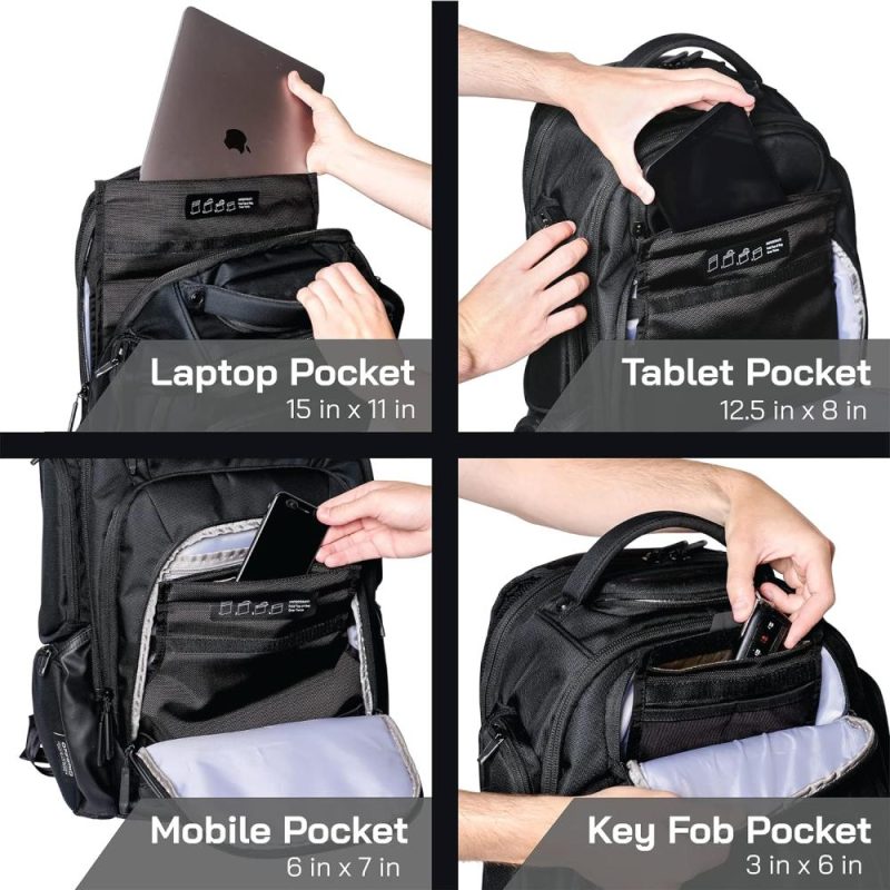 Laptop Backpacks | Faraday Backpack For Laptops & Multi-Device Protection, Premium Military Grade Emp Proof Bag For Data Protection And Privacy, Executive Security And Data Privacy For Mobile Devices Backpacks Laptop Backpacks