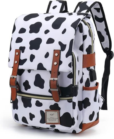 Laptop Backpacks | Floral Laptop Backpack For Women, Female, School, Travel, Business, Outdoor Sports, Office, Work Backpacks Cow