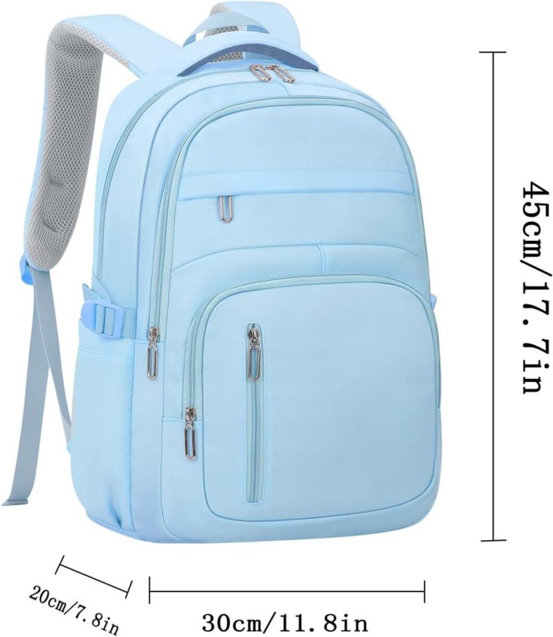 Laptop Backpacks | Kbtye Cute School Backpack For Women Men Casual Travel Laptop Backpack Aesthetic Lightweight College Bookbags For Kids(Blue) Backpacks Blue