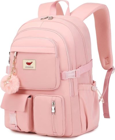 Laptop Backpacks | Laptop Backpack 15.6 Inch Kids Elementary Middle High School Bag College Backpacks Anti Theft Travel Back Pack Large Bookbags For Teens Girls Women Students (Pink) Backpacks Laptop Backpacks