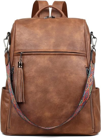 Laptop Backpacks | Laptop Backpack Purse For Women Large Designer Pu Leather Laptop Bag, Ladies Computer Shoulder Bags Backpacks Laptop Backpacks