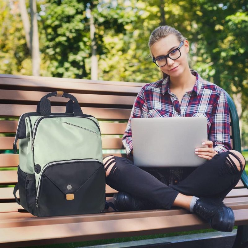 Laptop Backpacks | Laptop Backpack, Travel Backpack For Women,Work Backpack, Nurse Backpack, Teacher Backpack, Carry On Backpack(7651-Gb) Backpacks Green Black