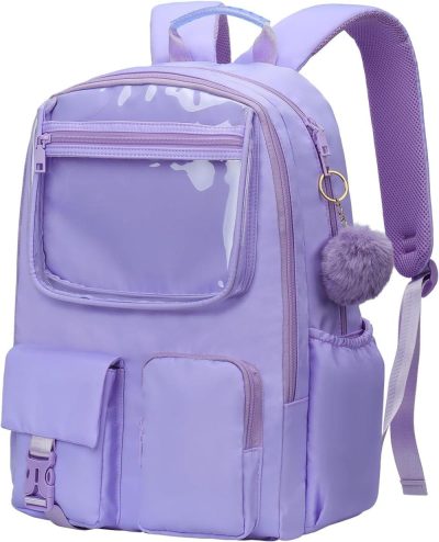 Laptop Backpacks | Ocbabe Display Laptop Backpack 15.6 Inch Teenage Bookbag Daypack Ita Bag,Water Resistant Schoolbag College School Backpack Bag For Teen Girls,Women Purple Backpacks A2-purple