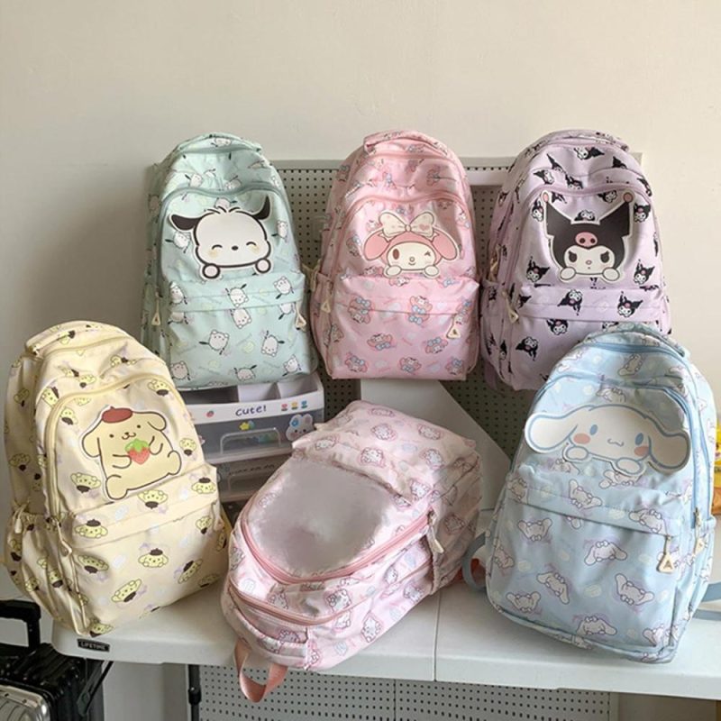 Laptop Backpacks | Roffatide Anime Cinnamoroll All Over Print Casual Backpack Laptop Backpack Travel Hiking Rucksack Backpacks Cinnamoroll