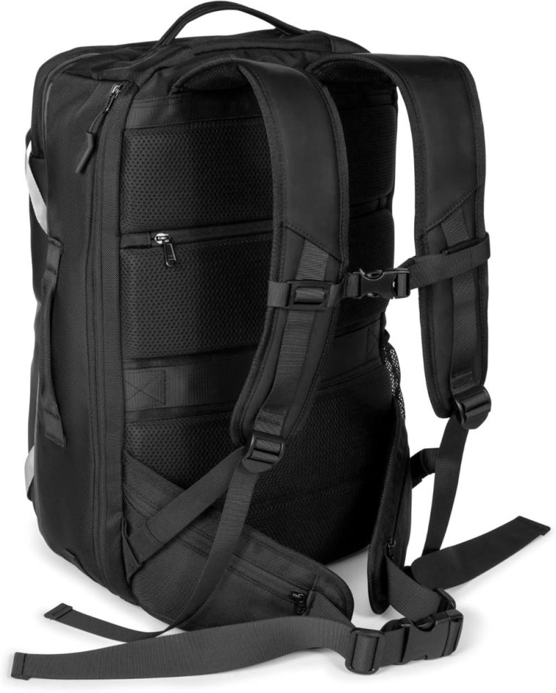 Laptop Backpacks | Travel Backpack Carry On Laptop Backpack With Secret Passport Pockets | Daypack Business Weekender Luggage Backpack For Men And Women | The Island Hopper (40L, Black) Backpacks Black