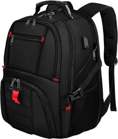 Laptop Backpacks | Travel Backpack, Extra Large 50L Laptop Backpacks For Men Women, Water Resistant College Backpacks Airline Approved Business Work Bag With Usb Charging Port Fits 17 Inch Computer, Black Backpacks Black