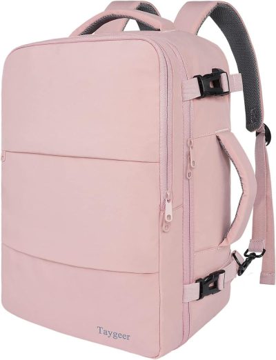 Laptop Backpacks | Travel Backpack For Women, Carry On Backpack With Usb Charging Port & Shoe Pouch, Tsa 15.6Inch Laptop Backpack Flight Approved, Nurse Bag Casual Daypack For Weekender Business Hiking, Pink Backpacks Amourpink