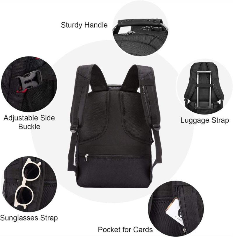 Laptop Backpacks | Travel Laptop Backpack Waterproof Anti Theft Backpack With Lock And Usb Charging Port Large 17-17.3 Inch Computer Business Backpack For Men Women Black Backpacks Black