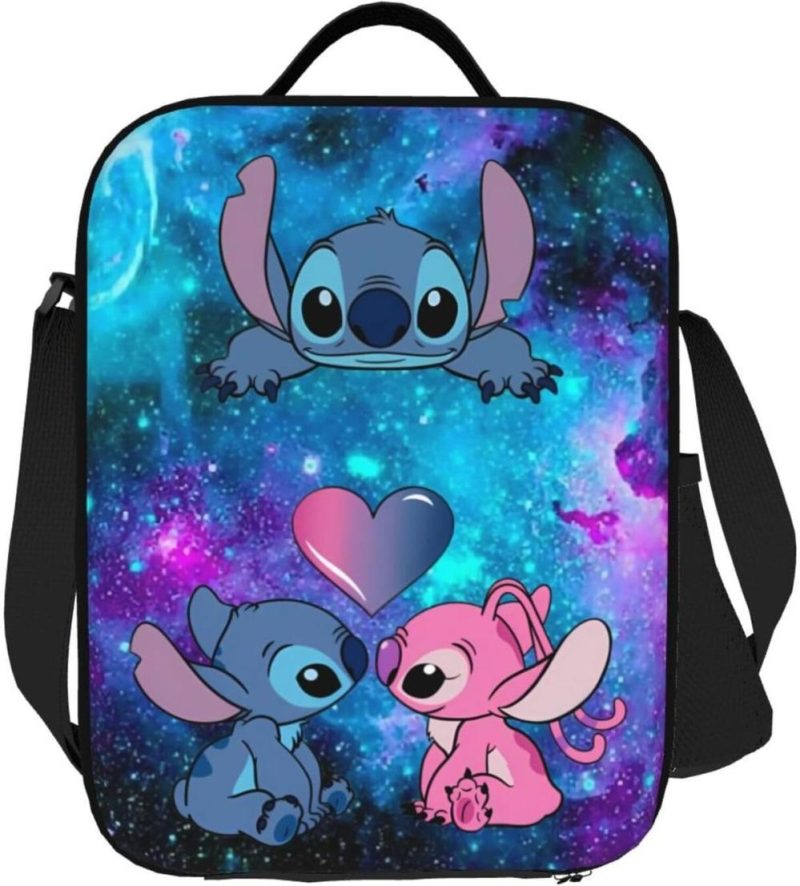 Laptop Backpacks | Xoupda Stitch And Angel Backpack Cute School Backpack Cartoon Back Pack School Book Bag Lightweight Schoolbag With Lunch Bag Box And Pencil Case For Boys Girls Gifts Backpacks Laptop Backpacks