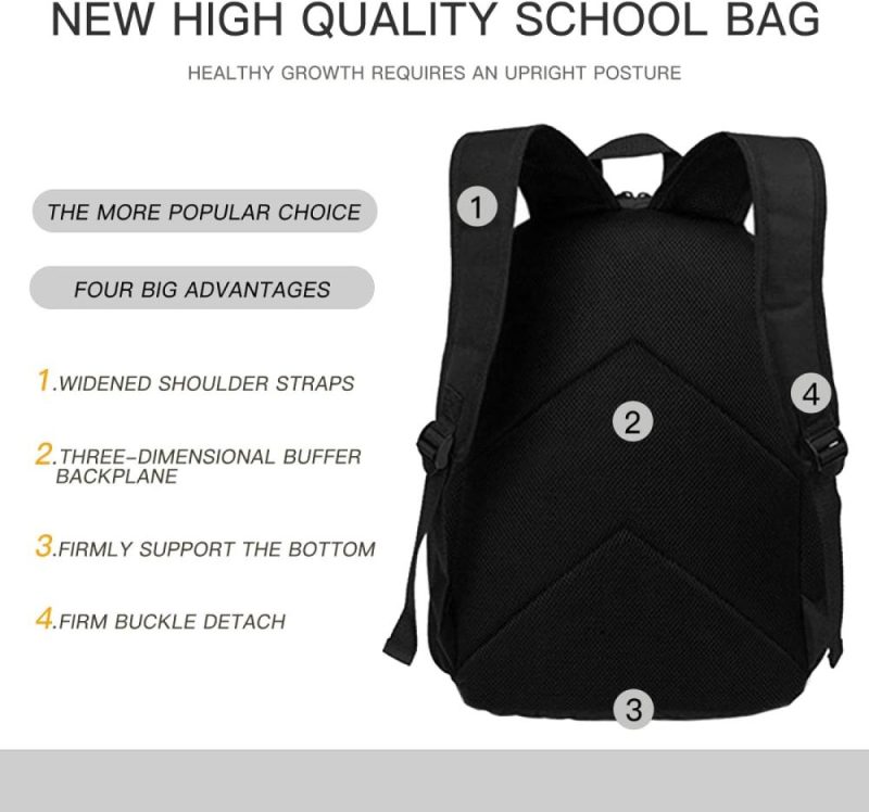 Laptop Backpacks | Zhesfup 3Pcs Kids Cosplay Funny School Backpack,Unisex Back To School Adjustable Backpack,Gifts For Fans,Travel Laptop Backpack Style-1 Backpacks Laptop Backpacks