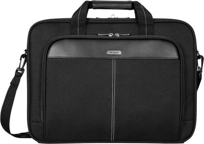 Laptop Briefcases | 15-16 Inch Classic Slim Ergonomic Briefcase And Messenger Bag For 16" Laptops And Under (Tct027Us) Laptop Bags Black