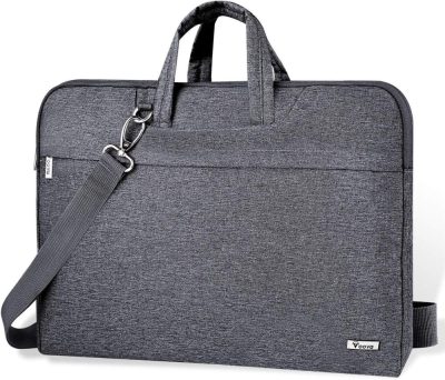 Laptop Messenger & Shoulder Bags | Laptop Bag 17 17.3 Inch Water-Resistant Laptop Sleeve Case With Shoulder Straps & Handle, Computer Case Cover Slim Briefcase Compatible With 17-18" Hp Dell Asus Acer, Grey Laptop Bags Grey