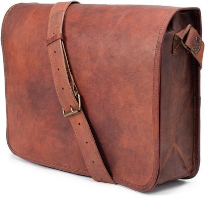 Laptop Messenger & Shoulder Bags | 15 Inch Vintage Brown Leather Laptop Bag Handmade Satchel Crossbody Messenger Bag For Women And Men, Shoulder Bag For Work, Office, Travel Laptop Bags Laptop Messenger & Shoulder Bags