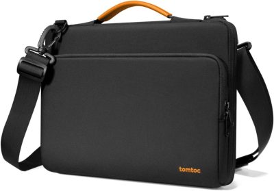 Laptop Messenger & Shoulder Bags | 360 Protective Laptop Shoulder Bag For 14-Inch Macbook Pro M3/M2/M1 Pro/Max A2992 A2918 A2779 A2442, Water-Resistant Carrying Case For 13.5-14.4 Inch Microsoft Surface Laptop 6/5/Studio 2/1 Laptop Bags Black