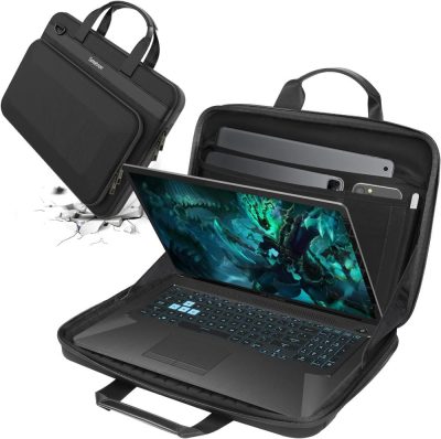 Laptop Messenger & Shoulder Bags | Laptop Carry Case Compatible For 18 Inch Acer Predator Helios 18 Gaming Laptop, For 18 Inch Dell Alienware M18 R2/M18 Gaming Laptop Waterproof Handbag (A800Xl) Laptop Bags Black-18 Inch