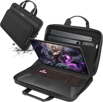 Laptop Messenger & Shoulder Bags | Laptop Carry Case Compatible For 18 Inch Asus Rog Strix Scar 18 2023/2024 Gaming Laptop, For 18 Inch Asus Rog Strix G18 2023/2024 Gaming Laptop Waterproof Handbag (A800Xl) Laptop Bags Laptop Messenger & Shoulder Bags