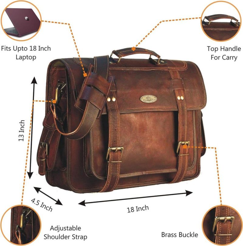 Laptop Messenger & Shoulder Bags | Leather Laptop Bags For Men Full Grain Leather Messenger Bag Leather Briefcase Computer Satchel Crossbody Shoulder Bag Laptop Bags Laptop Messenger & Shoulder Bags