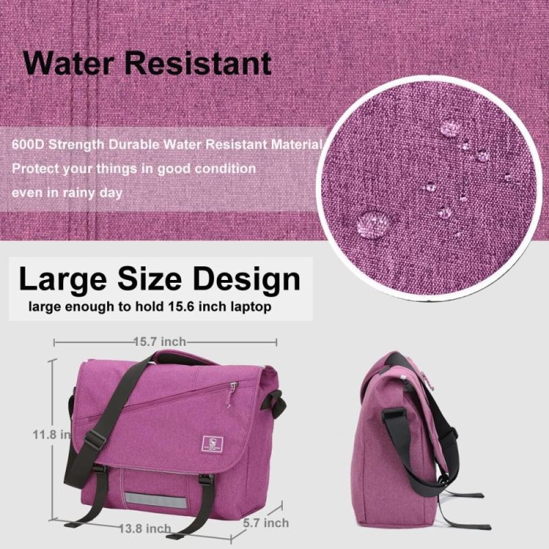 Laptop Messenger & Shoulder Bags | Messenger Bag For Women Shoulder Bag Satchel Bags For Women 15.6 Inch Laptop Large Crossbody Briefcase Computer Bag Work Travel Purple Laptop Bags 15.6 Inch-purple