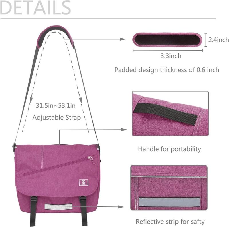 Laptop Messenger & Shoulder Bags | Messenger Bag For Women Shoulder Bag Satchel Bags For Women 15.6 Inch Laptop Large Crossbody Briefcase Computer Bag Work Travel Purple Laptop Bags 15.6 Inch-purple