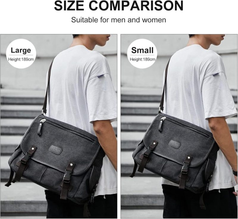 Laptop Messenger & Shoulder Bags | Messenger Bag Men,Waterproof Crossbody Bag,Satchel Shoulder Bag Laptop Bags A-black