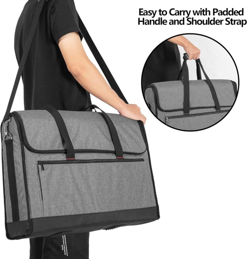 Laptop Messenger & Shoulder Bags | Monitor Carrying Case 24 Inch Padded Travel Bag Hold Up To 2 Lcd Screens/Tvs, Not Compatible With Imac, With Accessories Pocket, Shoulder Strap, Pu Bottom, Grey Laptop Bags Grey