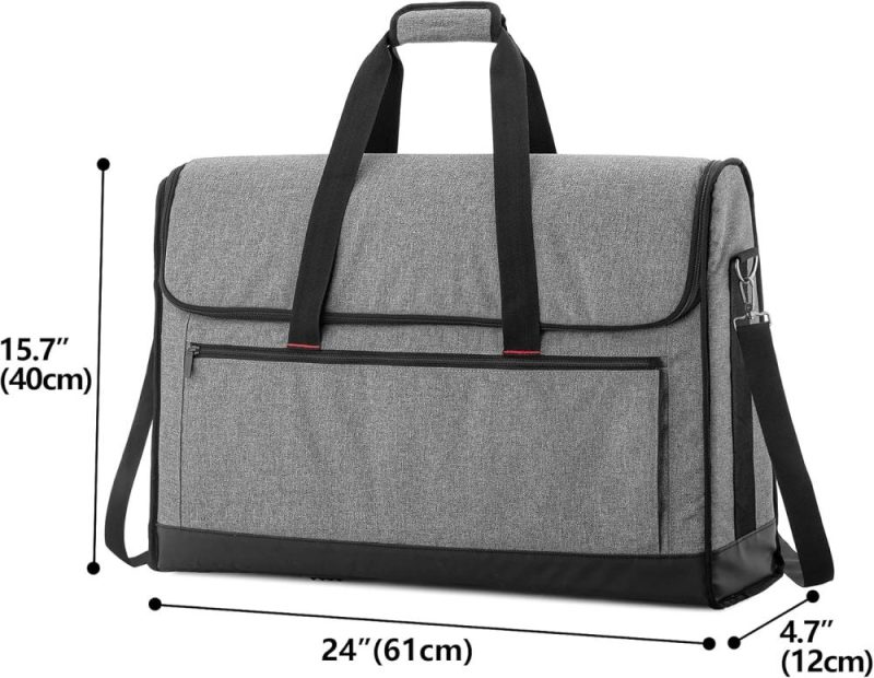 Laptop Messenger & Shoulder Bags | Monitor Carrying Case 24 Inch Padded Travel Bag Hold Up To 2 Lcd Screens/Tvs, Not Compatible With Imac, With Accessories Pocket, Shoulder Strap, Pu Bottom, Grey Laptop Bags Grey