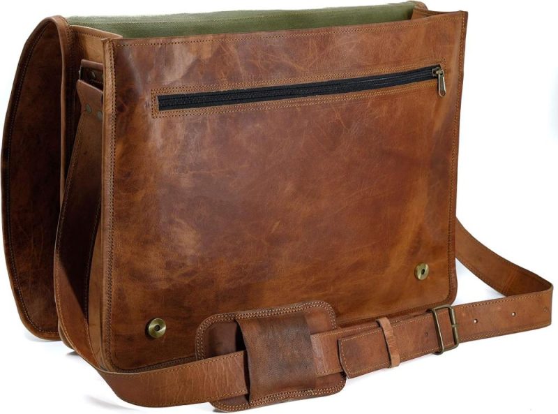 Laptop Messenger & Shoulder Bags | Vintage Mens 16 Inch Leather Laptop Messenger Pro Satchel Men’s Bag Laptop Bags Laptop Messenger & Shoulder Bags