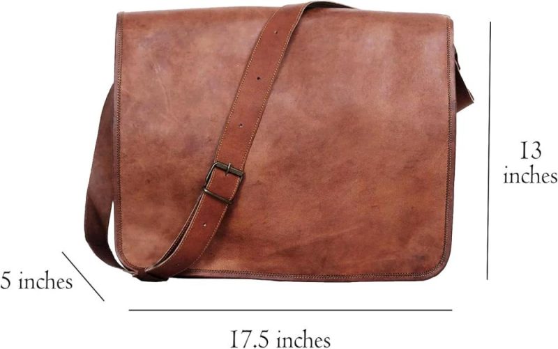 Laptop Messenger & Shoulder Bags | Vintage Mens 16 Inch Leather Laptop Messenger Pro Satchel Men’s Bag Laptop Bags Laptop Messenger & Shoulder Bags