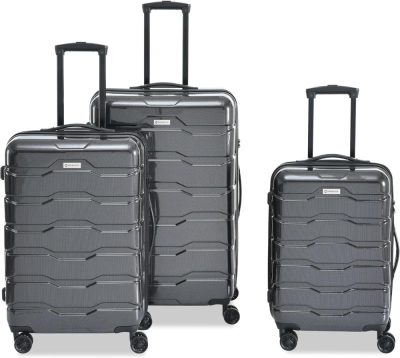 Luggage Sets | 3 Piece Luggage Set, Pc+Abs Lightweight Suitcase Sets With Spinner Wheels, Hardshell Luggage Sets With Tsa Lock Black (20/24/28) Luggage Black