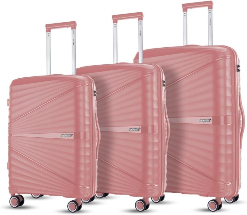 Luggage Sets | Fochier 3 Piece Hardside Luggage Set With Spinner Wheels, Rolling Suitcase Set For Men Women, 20 24 28 Inch, Rose Gold Luggage Luggage Sets