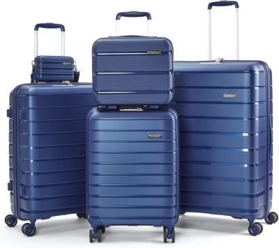 Luggage Sets | Luggage Sets 5 Piece, Suitcases With Wheels, Pp Hard Case Luggage With Tsa Lock Spinner Wheels, Carry On Luggage Set (Blue, 20/24/28 Inch) Luggage Blue