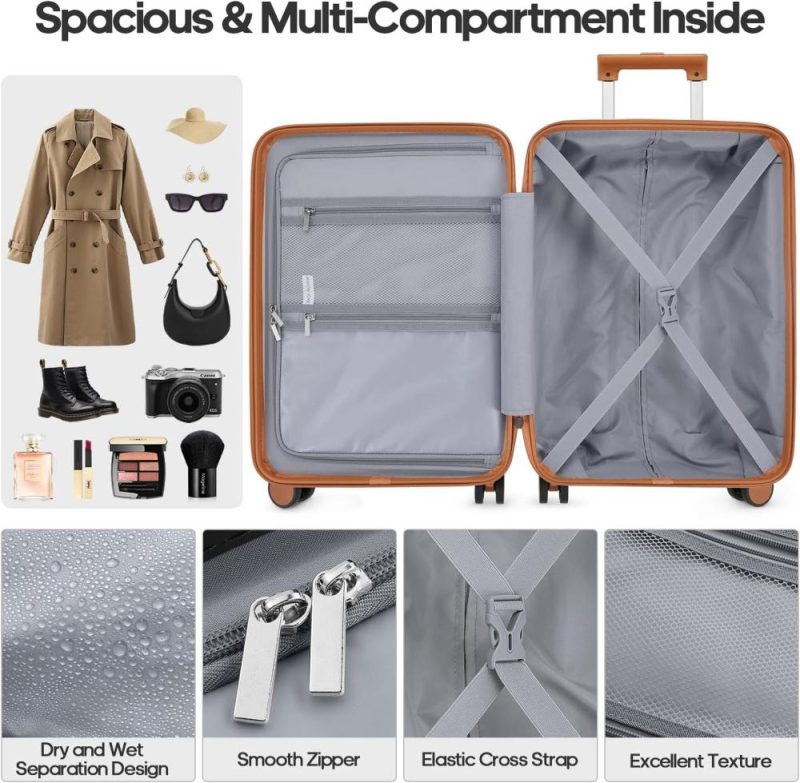 Luggage Sets | Miusse Suitcase Set 6 Piece, 20/24/28 In Expandable Carry On Luggage With Tsa Lock Spinner Wheels Telescopic Handle, Pc Hard Shell Luggage Set Luggage Luggage Sets