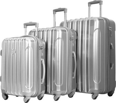 Luggage Sets | Women’s Alma Hardside Spinner Luggage, Silver, 3-Piece Set (20/24/28) Luggage Luggage Sets