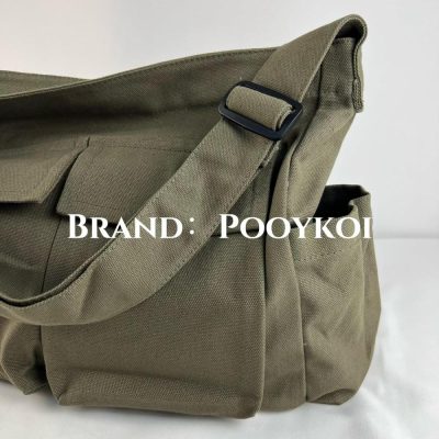 Messenger Bags | Canvas Messenger Bag Large Crossbody Bag With Multiple Pockets Canvas Shoulder Tote Bag For Women And Men Messenger Bags Green