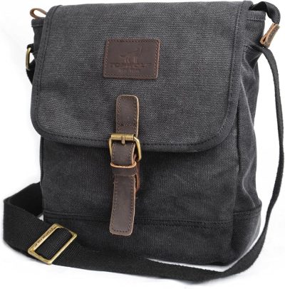 Messenger Bags | Canvas Messenger Bag Small Crossbody Bag Casual Travel Working Tools Bag Shoulder Bag Hold Phone Handset Anti Theft Messenger Bags Black