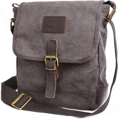 Messenger Bags | Canvas Messenger Bag Small Crossbody Bag Casual Travel Working Tools Bag Shoulder Bag Hold Phone Handset Anti Theft Messenger Bags Gray