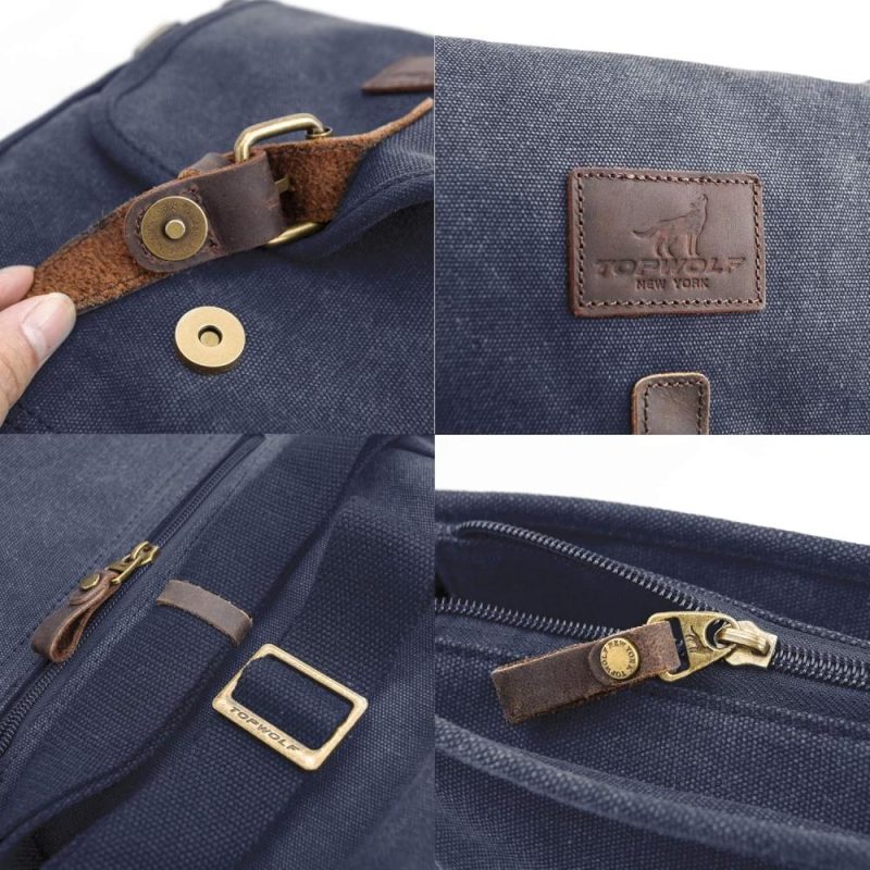 Messenger Bags | Canvas Messenger Bag Small Crossbody Bag Casual Travel Working Tools Bag Shoulder Bag Hold Phone Handset Anti Theft Messenger Bags Blue