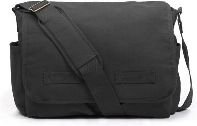 Messenger Bags | Classic Vintage Messenger Bag – Original Heavyweight Cotton Canvas Shoulder Bag With Upgraded Features Messenger Bags Black