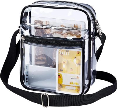 Messenger Bags | Clear Purse Stadium Clear Messenger Bag Stadium Approved For Men And Women Messenger Bags Black