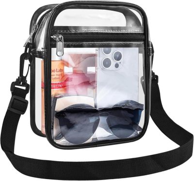 Messenger Bags | Clear Purse Stadium Clear Messenger Bag Stadium Approved For Men And Women Clear Crossbody Bag Messenger Bags Black