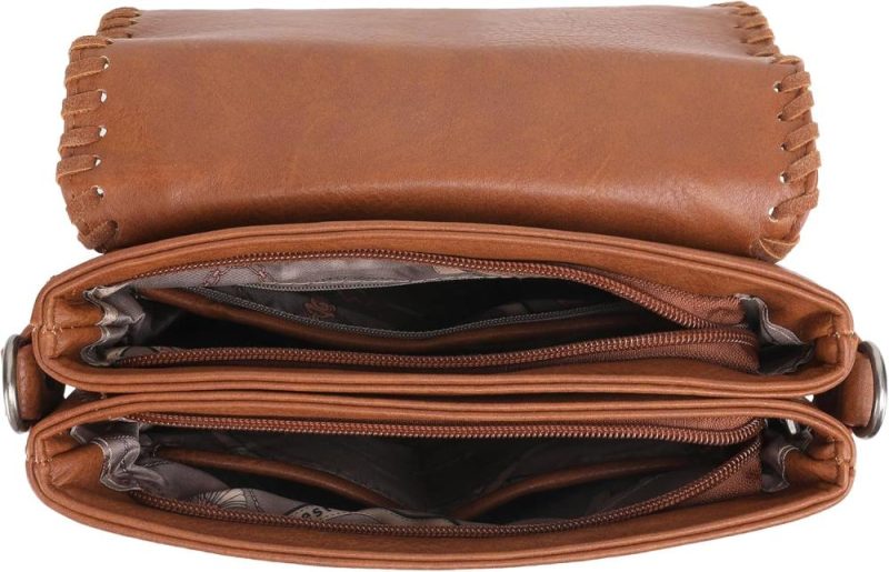 Messenger Bags | Crossbody Purse For Women Western Messenger Bag Dual Compartments Handbags With Guitar Strap Messenger Bags Dark Brown