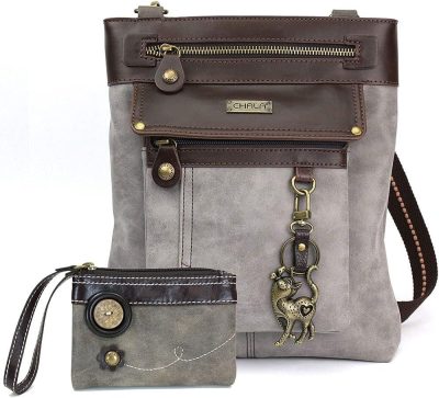 Messenger Bags | Gemini Crossbody Faux Leather Gift Messenger Bag With Double Zip Wallet Messenger Bags Messenger Bags