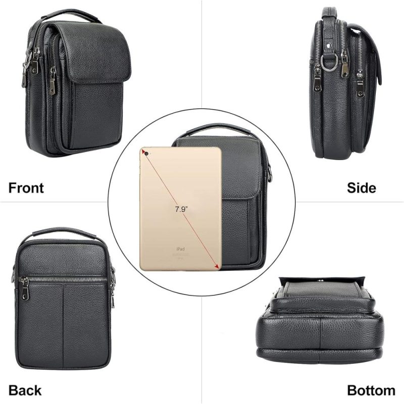 Messenger Bags | Leather Small Messenger Bag For Men Crossbody Handbag Shoulder Sling Travel Bags For Men Purse Daypack Magnetic Buckle Messenger Bags Messenger Bags