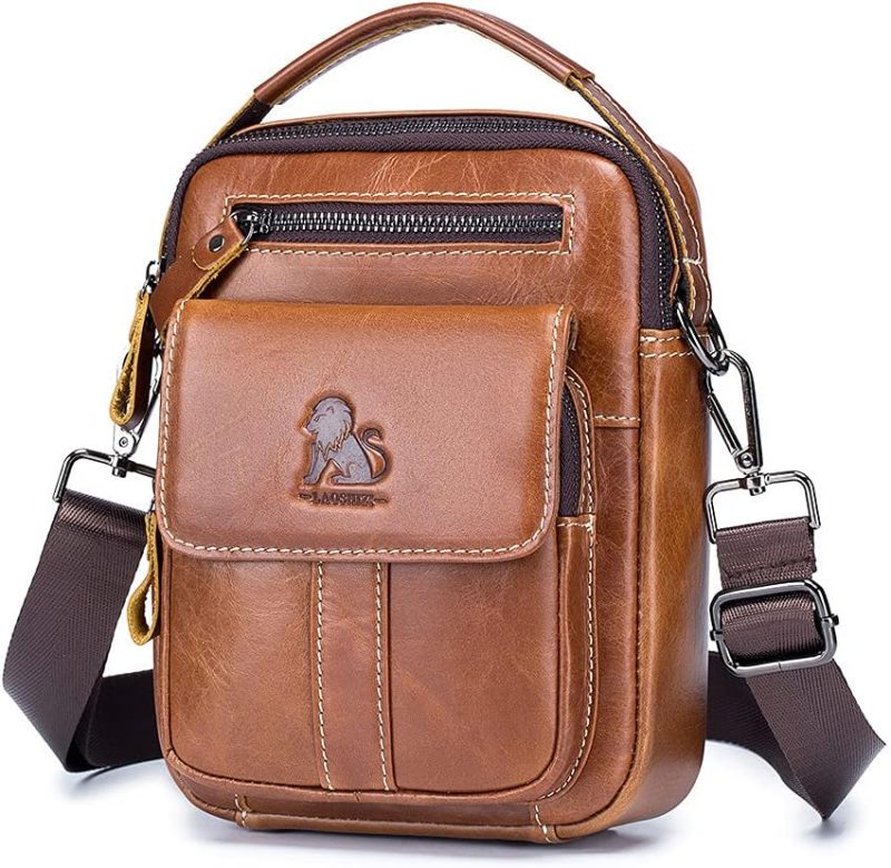 Messenger Bags | Men’s Leather Shoulder Bag Messenger Pack Handbag Bag Crossbody Bag Man Purse Sling Satchel Bag For Bussiness Travel Messenger Bags Brown