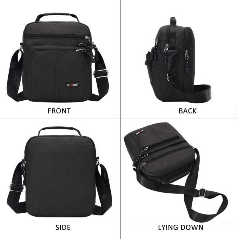 Messenger Bags | Men’s Messenger Bag – Crossbody Shoulder Bags Travel Bag Man Purse Casual Sling Pack For Work Business Messenger Bags Black