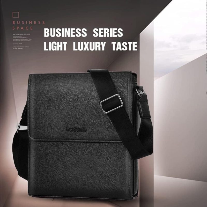 Messenger Bags | Men’s Shoulder Bag Leather Small Messenger Bag For Men Crossbody Bags For Men Handbag Satchel Travel Bag Messenger Bags Black