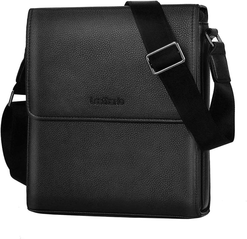 Messenger Bags | Men’s Shoulder Bag Leather Small Messenger Bag For Men Crossbody Bags For Men Handbag Satchel Travel Bag Messenger Bags Black