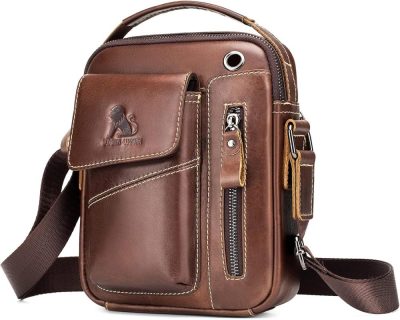 Messenger Bags | Men’s Small Leather Shoulder Bag Messenger Pack Handbag Bag Crossbody Bag Man Purse Sling For Travel Business Work Othen Bags Brown